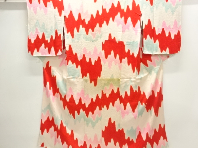 JAPANESE KIMONO / ANTIQUE JUBAN / SILK / MON KINSHA / WEEPING